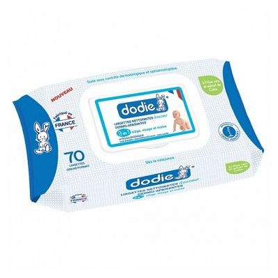 LINGETTES NETTOYANTES DERMO-APAISANTES 3-EN-1 X70